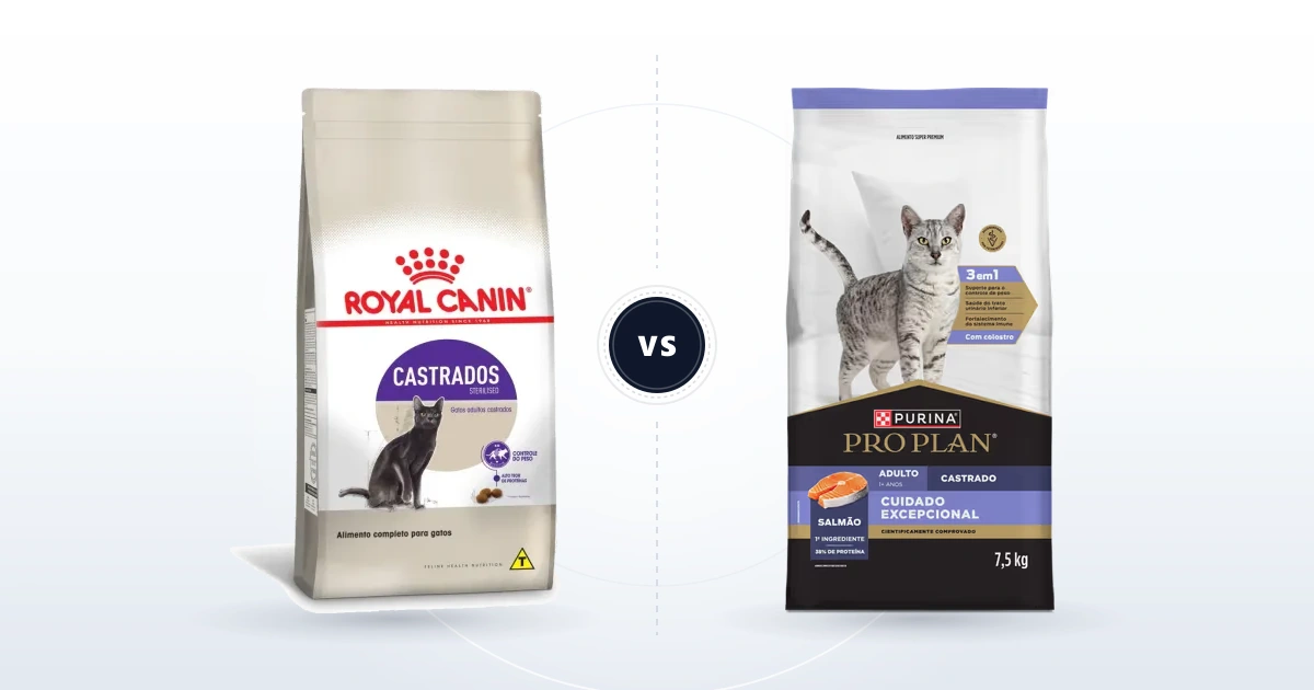 Royal Canin vs Purina Pro Plan para gatos: O que muda na prática além da proteína?