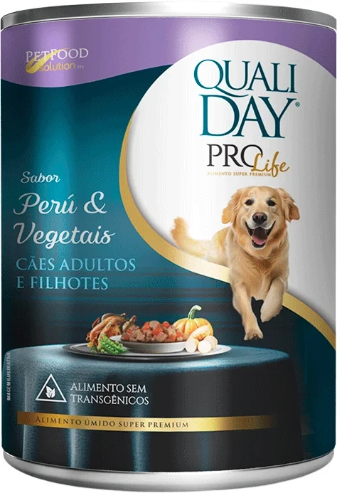 Packshot oficial de Qualiday Prolife Cães Adultos Peru e Vegetais Sachê