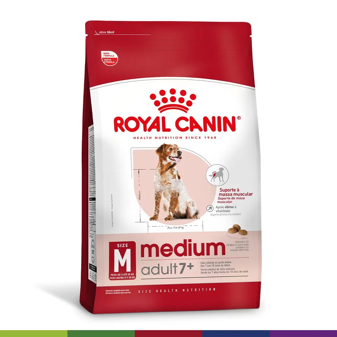 Embalagem de Royal Canin Medium Adult 7+