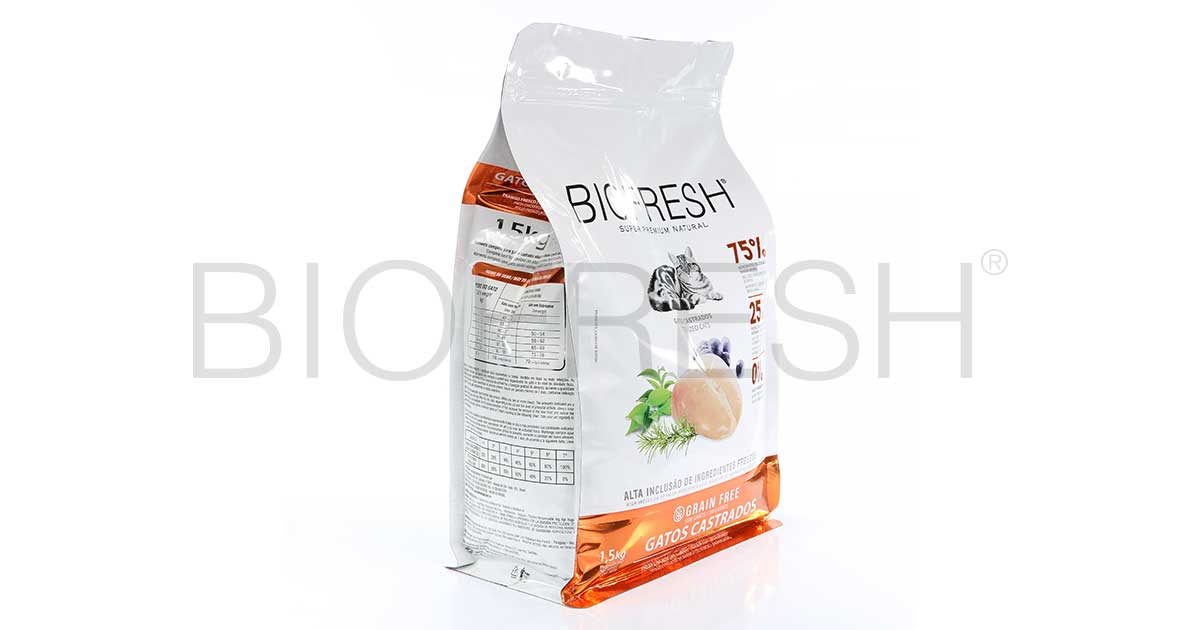 Embalagem de Biofresh Gatos Castrados Frango, Alecrim, Chá Verde e Blueberry