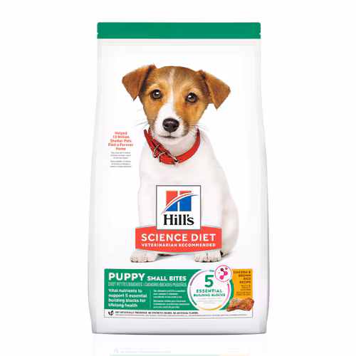 Embalagem de Hill's Science Diet Pedaços Pequenos Cães Filhotes