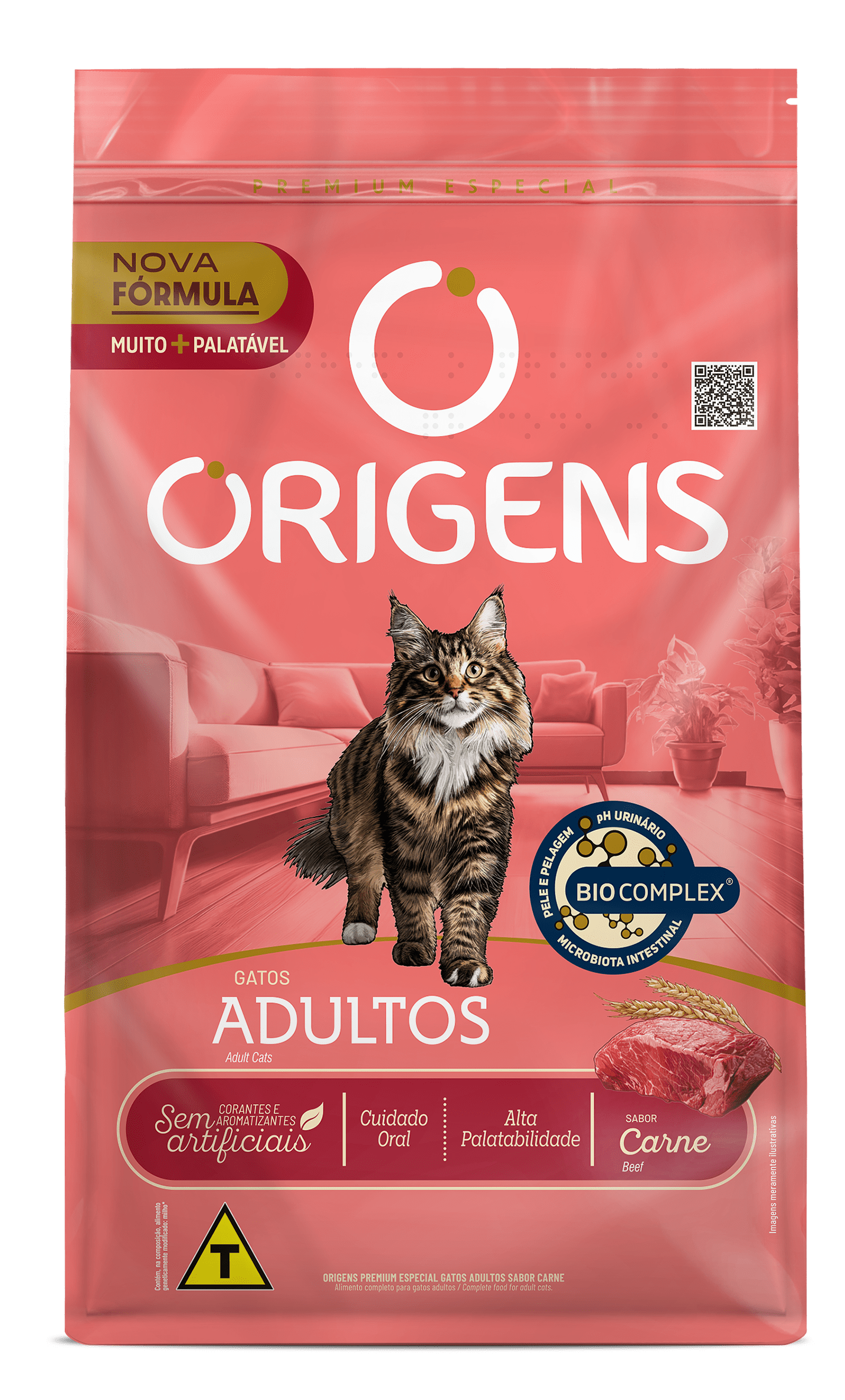 Embalagem de Origens Premium Especial Gatos Adultos Sabor Carne