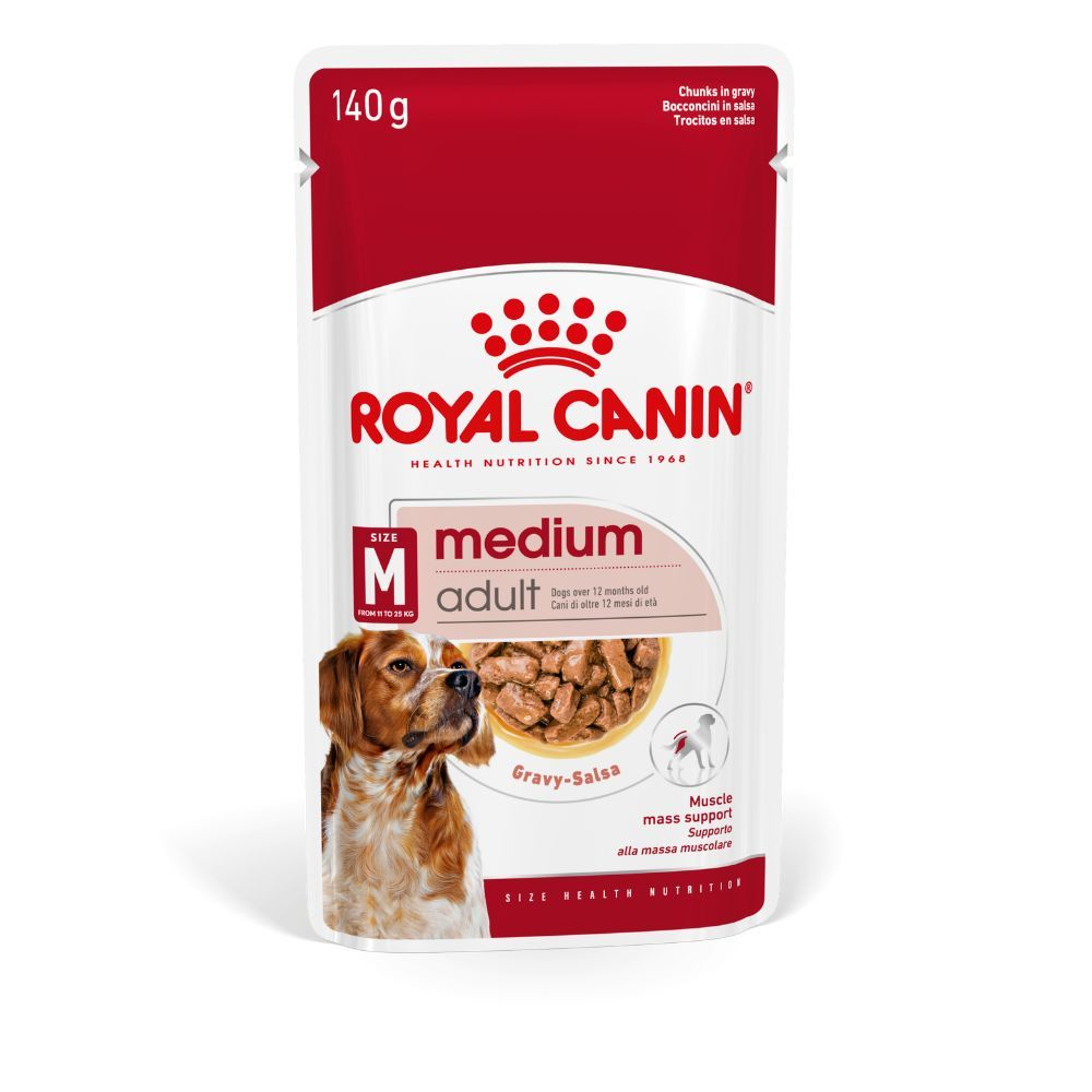 Embalagem de Royal Canin Medium Adult Alimento Úmido