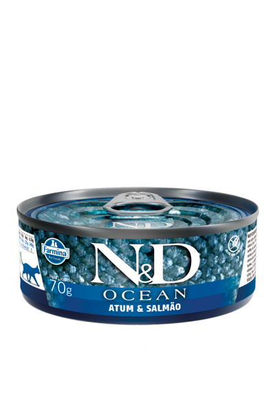 Embalagem de N&D Ocean feline Atum & Salmão Adult wet food