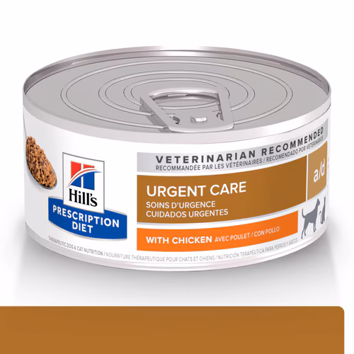 Packshot oficial de Hill's Prescription Diet a/d Cães e Gatos em Condições Críticas Lata