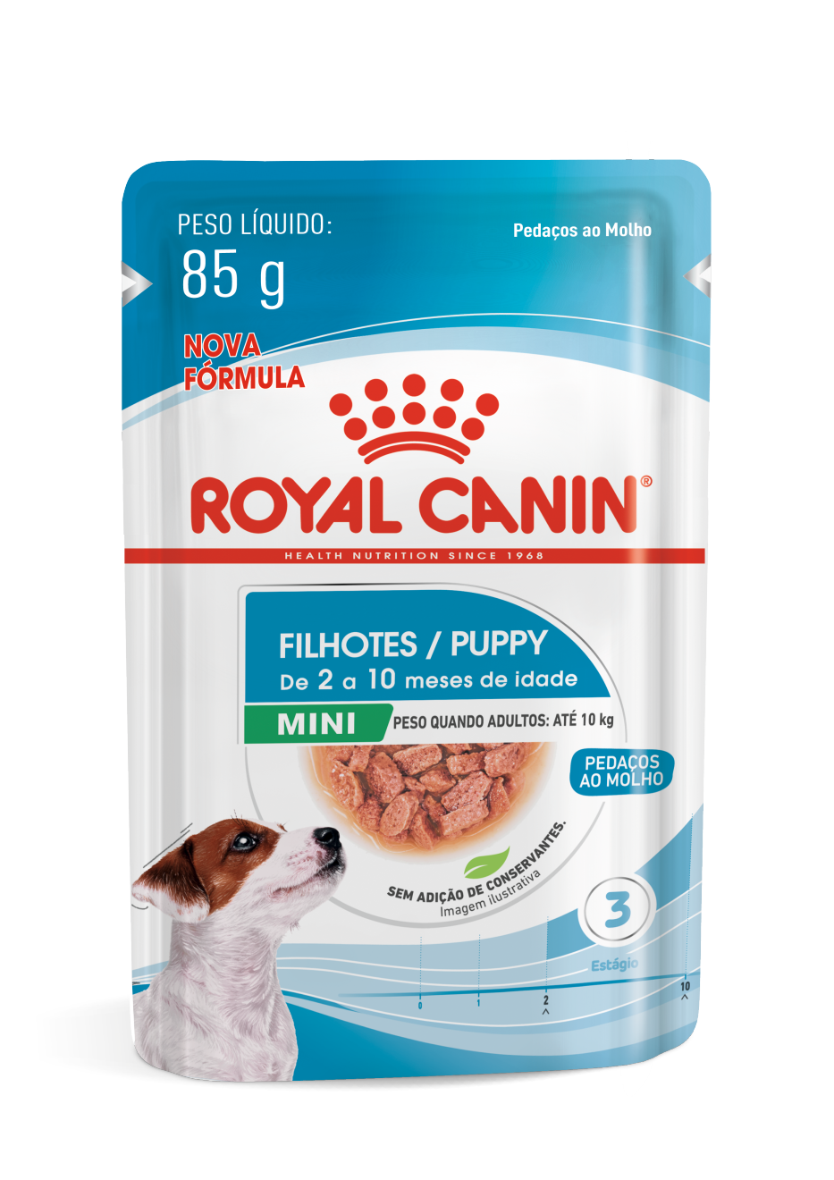 Embalagem de Royal Canin Mini Filhotes e Puppy - Alimento Úmido