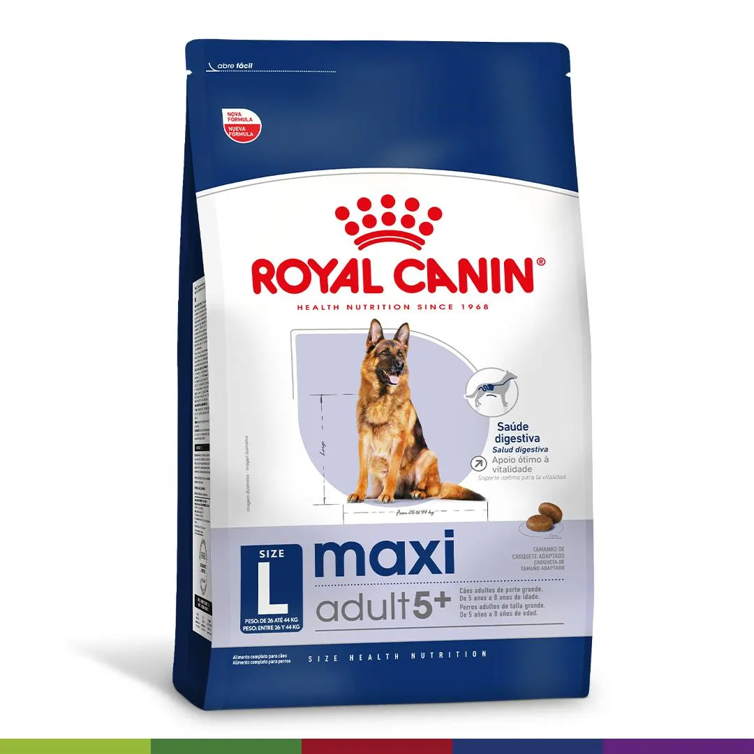 Embalagem de Royal Canin Maxi Adult 5+
