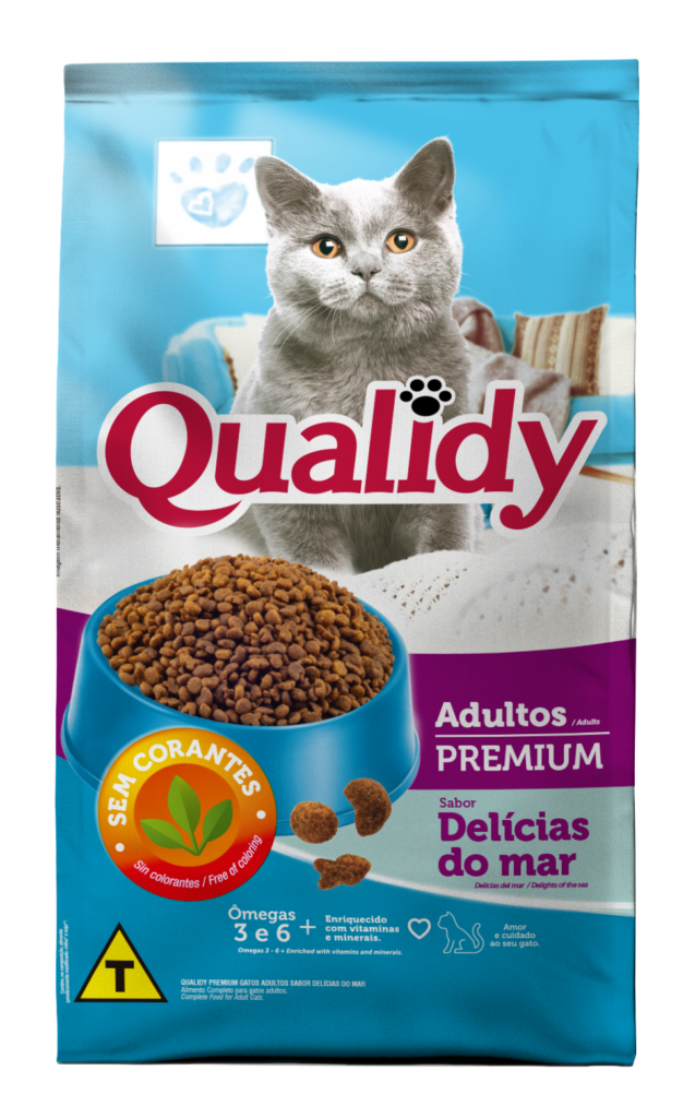 Embalagem de Qualidy Premium Gatos Adultos Sabor Delícias do Mar
