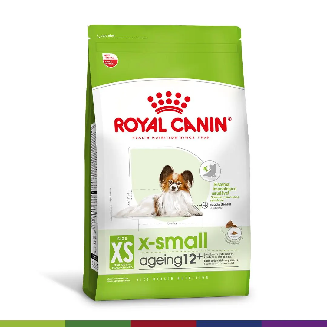Embalagem de Royal Canin X-small Ageing 12+