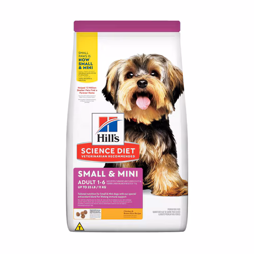 Embalagem de Hill's Science Diet Cães Adultos Pequenos e Mini