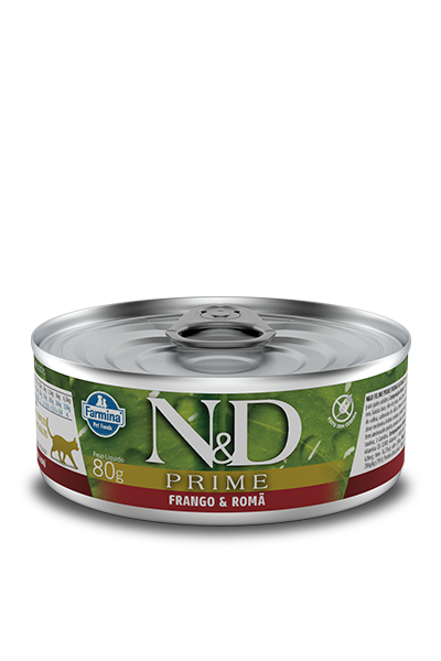 Embalagem de N&D Prime Feline Frango & Romã Wet Food