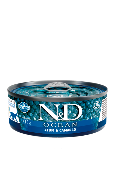 Embalagem de N&D Ocean Feline Atum & Camarão Adult Wet Food