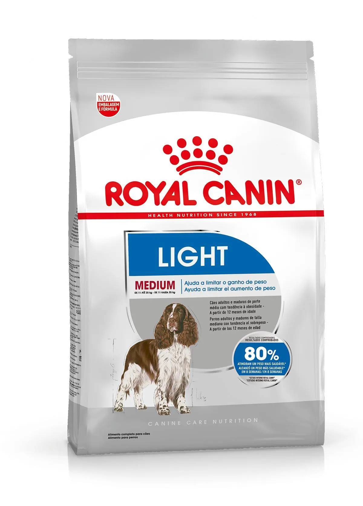 Embalagem de Royal Canin Medium Light