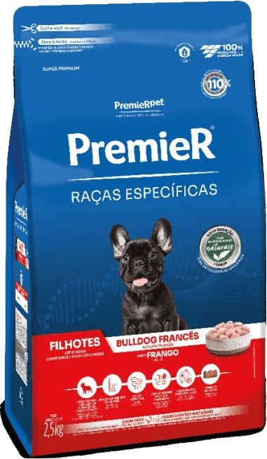 Embalagem de PremieR Raças Específicas Filhotes Frango Bulldog Francês
