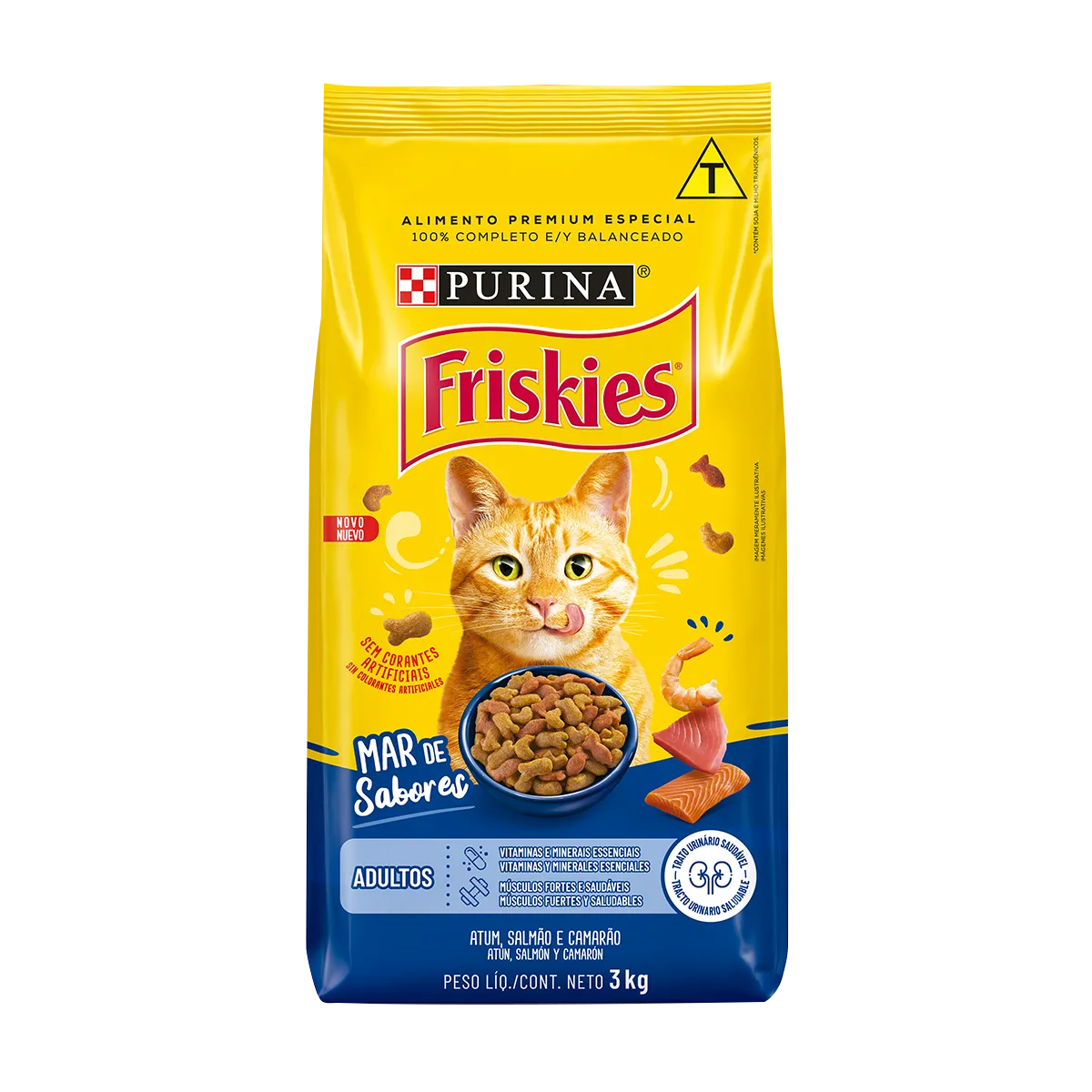 Embalagem de Purina Friskies Gatos Adultos Mar de Sabores