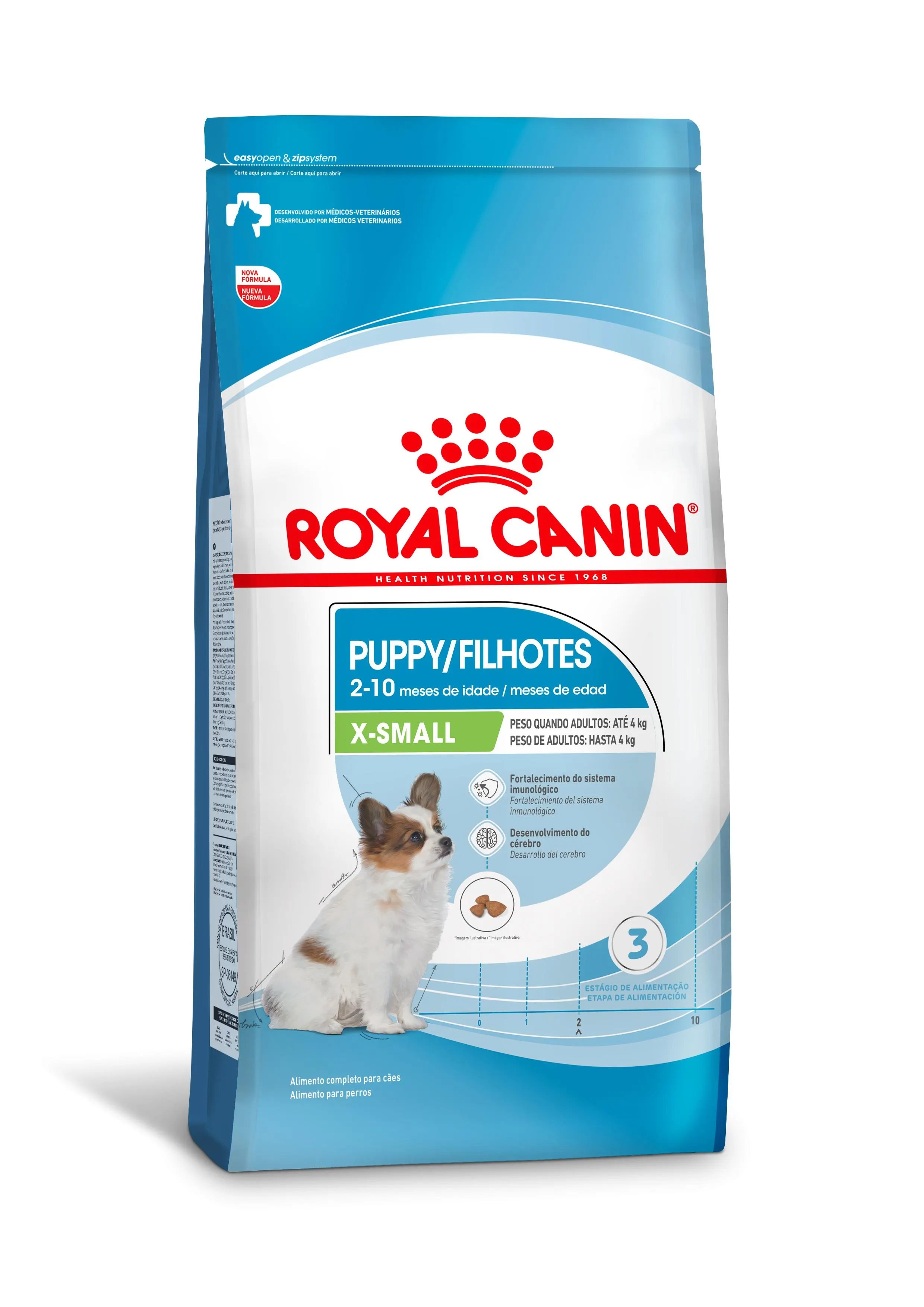 Embalagem de Royal Canin X-small Filhotes e Puppy