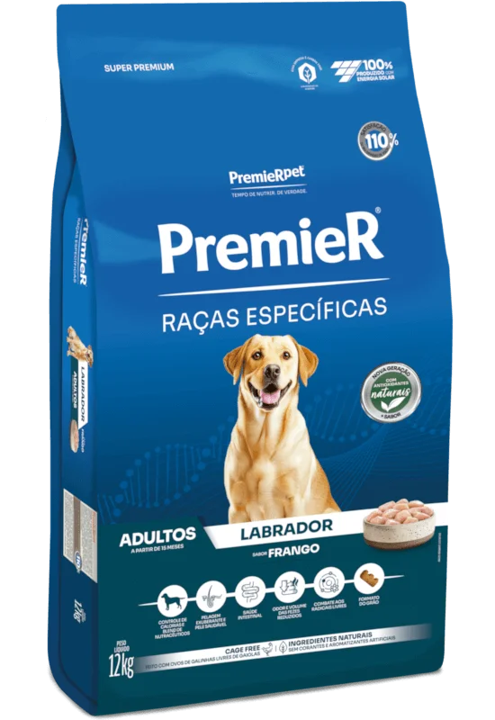 Embalagem de PremieR Raças Específicas Cães Adultos Frango Labrador