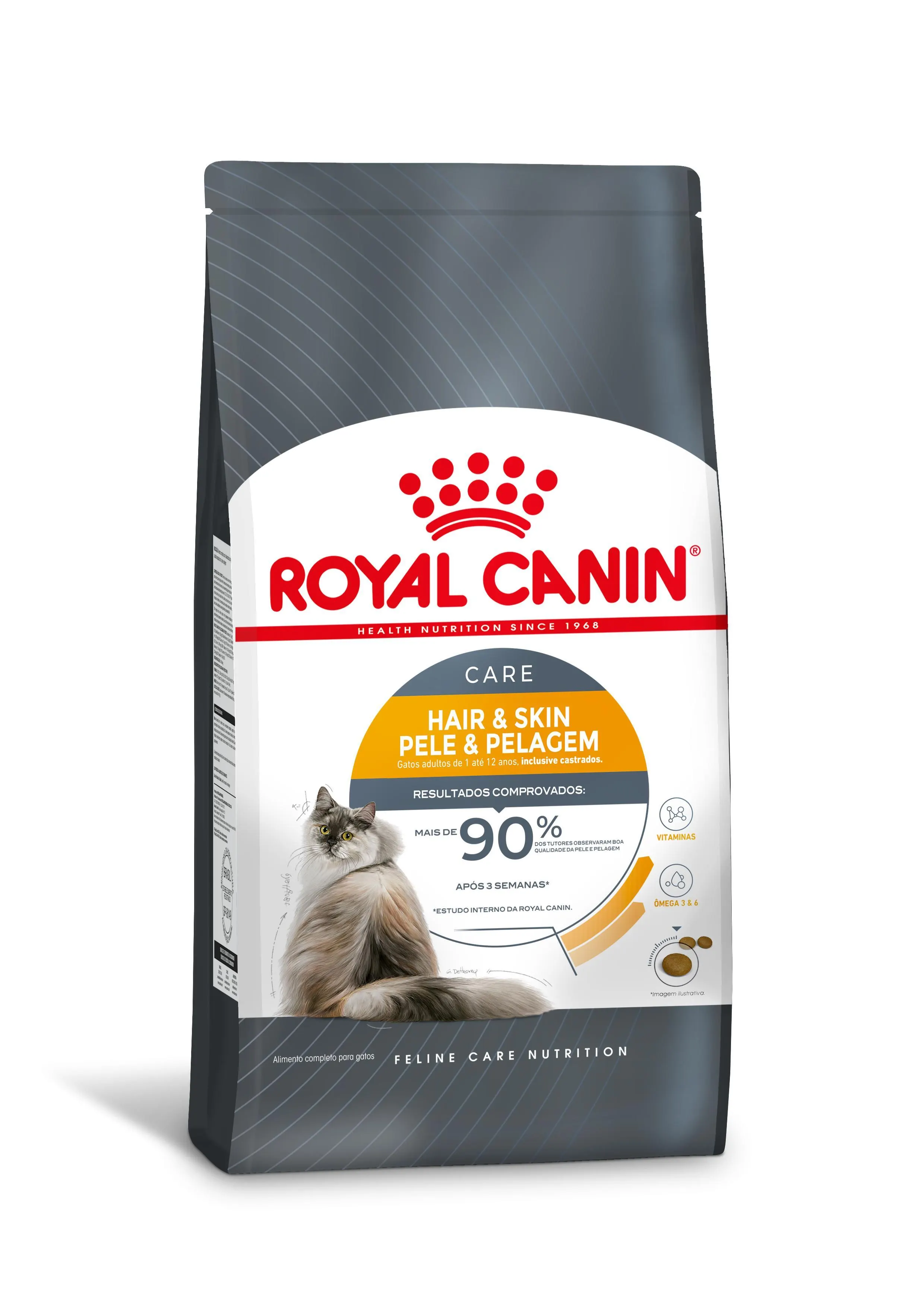 Embalagem de Royal Canin Hair & Skin e Pele & Pelagem