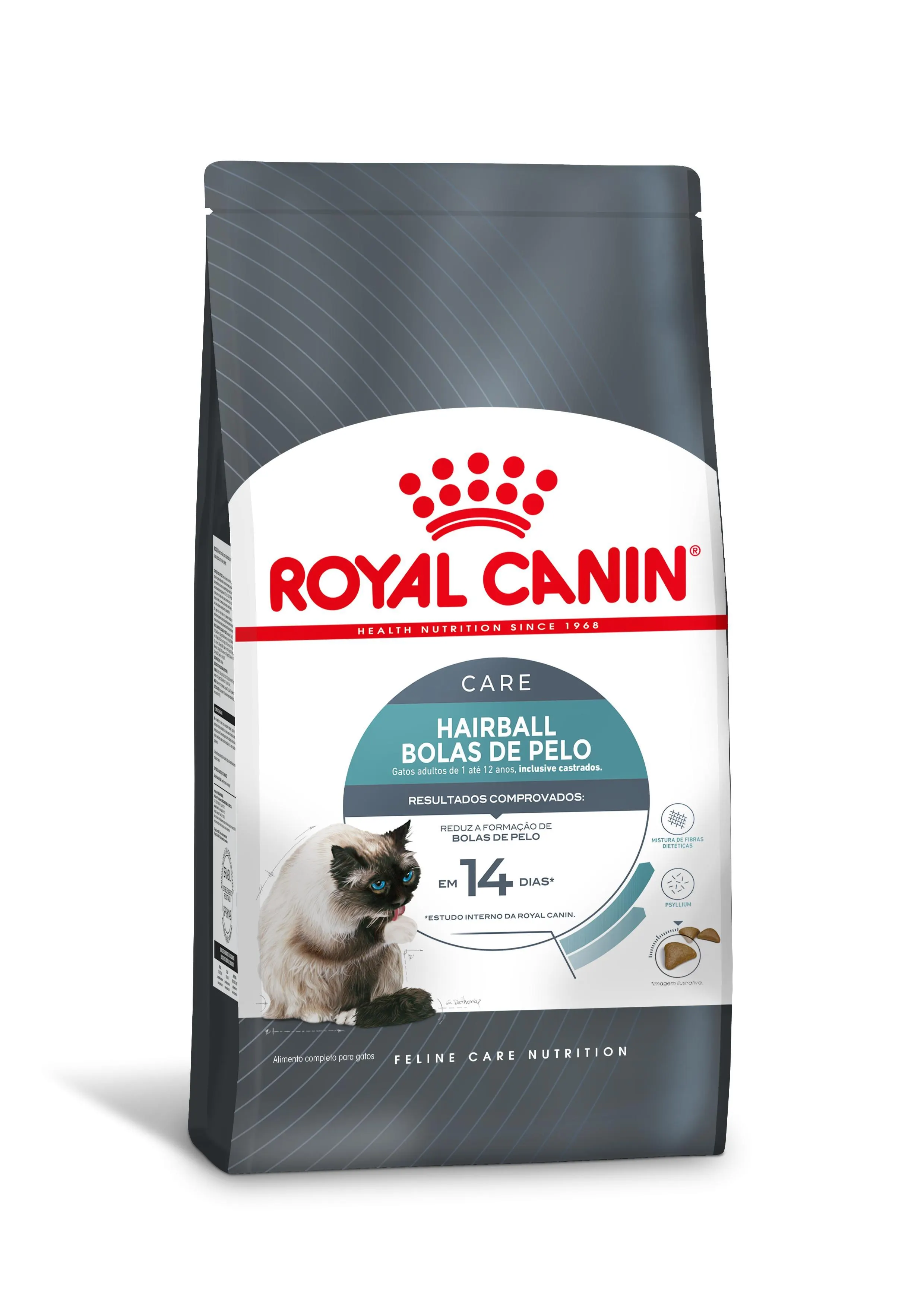 Embalagem de Royal Canin Hairball Care e Bolas de Pelo