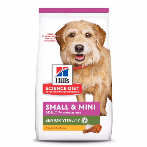 Embalagem de Hill's Science Diet Vitalidade Sênior Pequenos e Mini