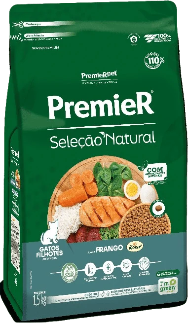 Embalagem de PremieR Seleção Natural Gatos Filhotes Frango Korin