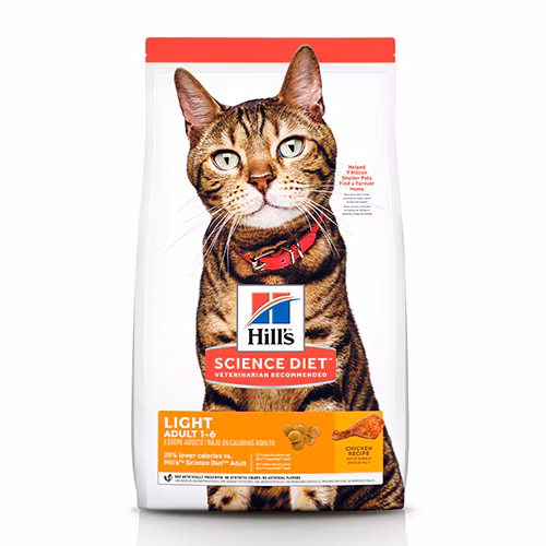 Packshot oficial de Hill's Science Diet Light com Baixas Calorias para Gatos Adultos