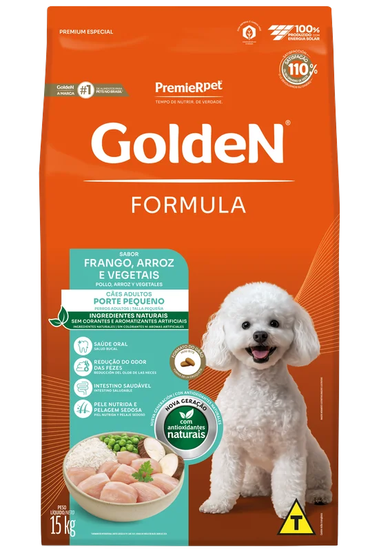 Embalagem de GoldeN Formula Cães Adultos Porte Pequeno Frango & Arroz