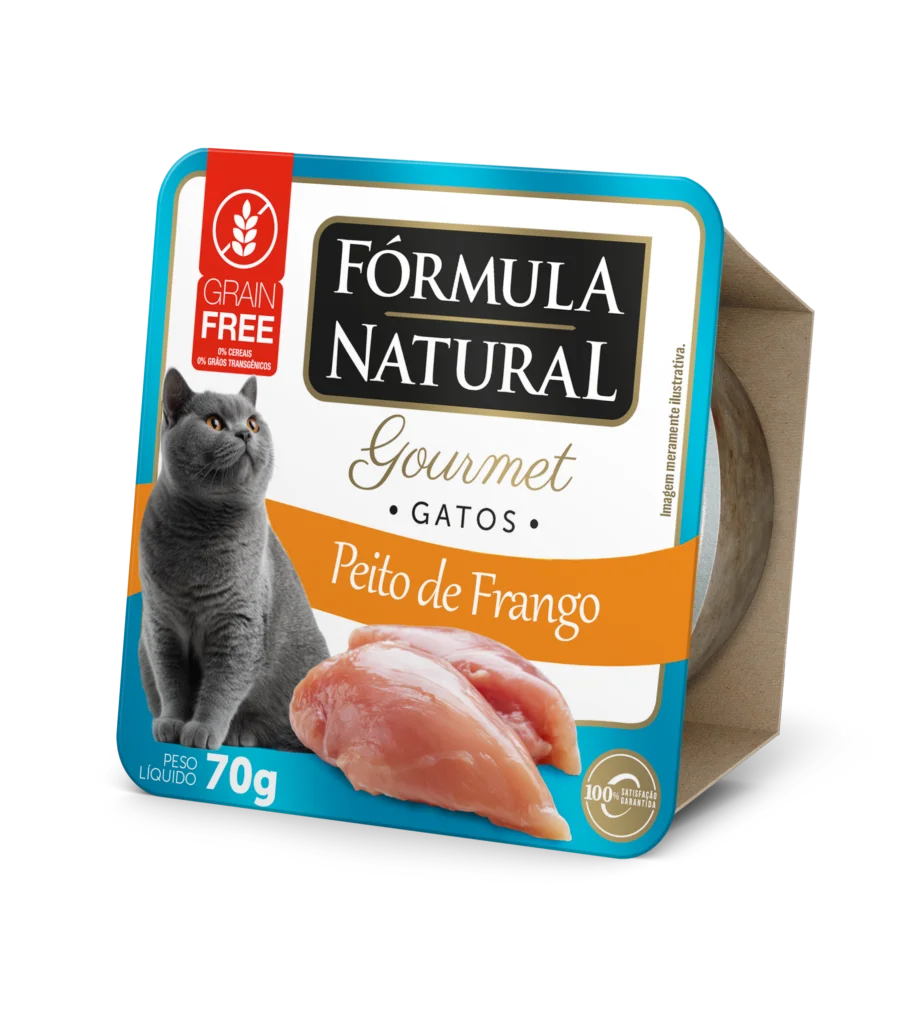 Packshot oficial de Fórmula Natural Super Premium Gourmet Gatos Sabor Peito de Frango