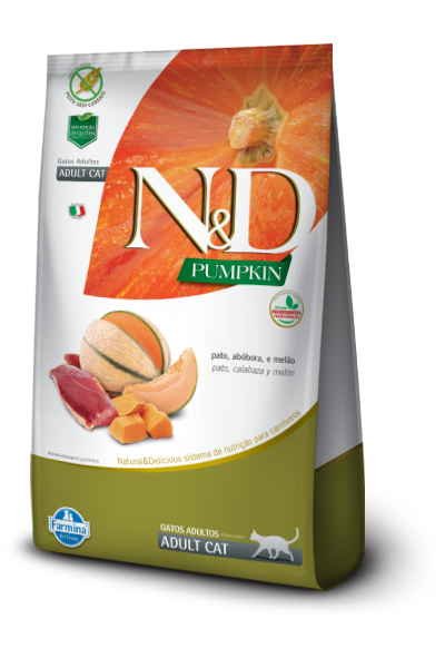 Embalagem de N&D Pumpkin Feline Pato, abóbora e Melão