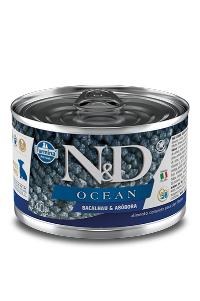 Embalagem de N&D Ocean Canine Bacalhau & Abóbora Puppy Wet Food