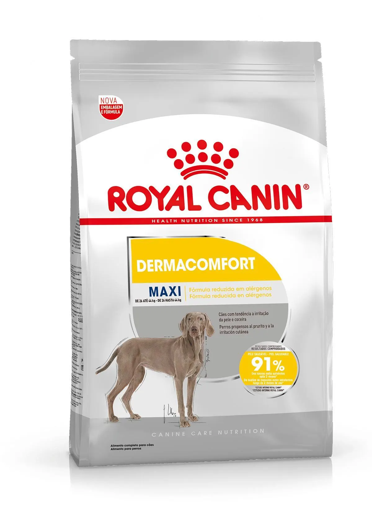 Embalagem de Royal Canin Maxi Dermacomfort