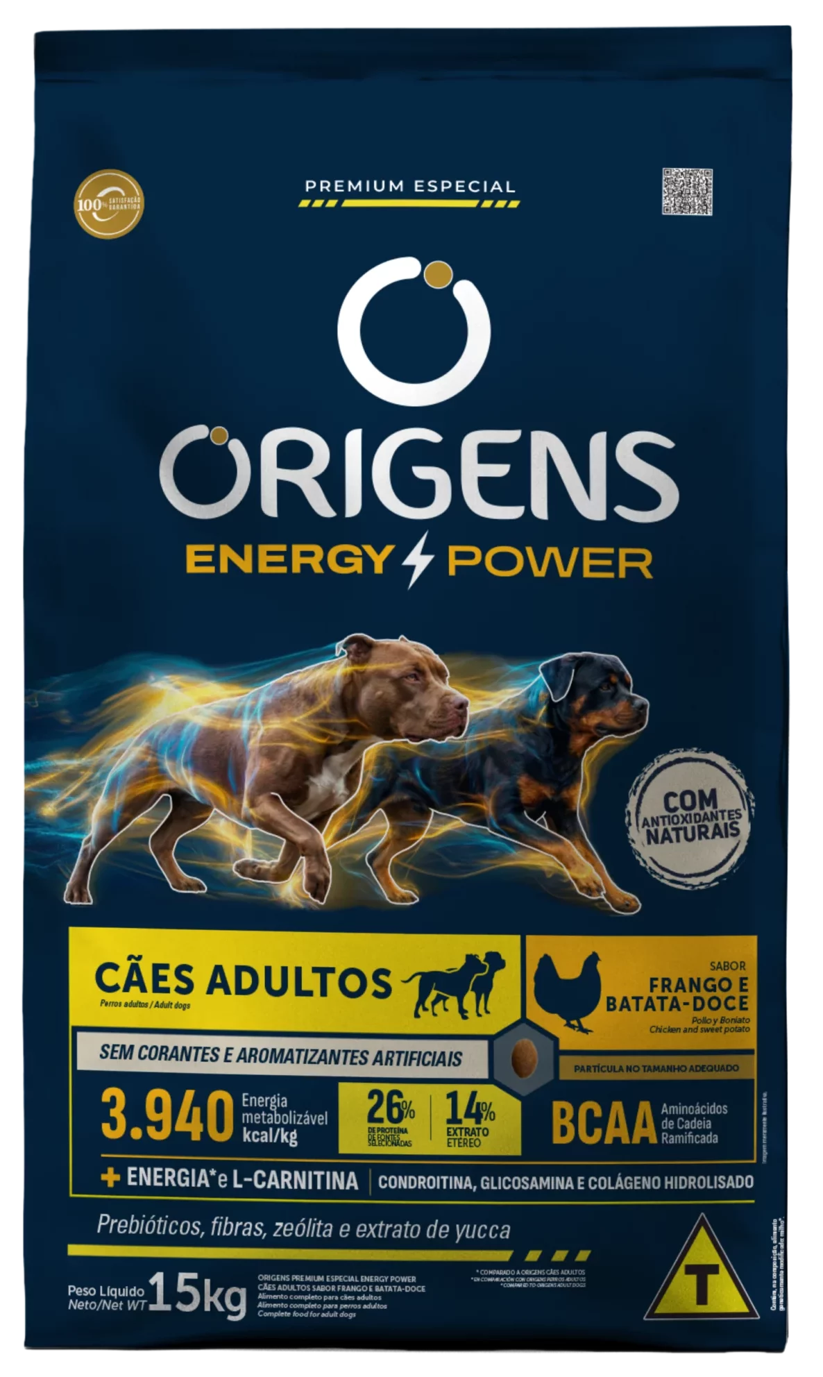 Embalagem de Origens Premium Especial Energy Power Cães Adultos Sabor Frango E Batata-Doce