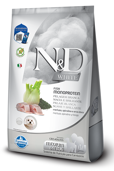 Embalagem de N&D White Adult Medium & Maxi