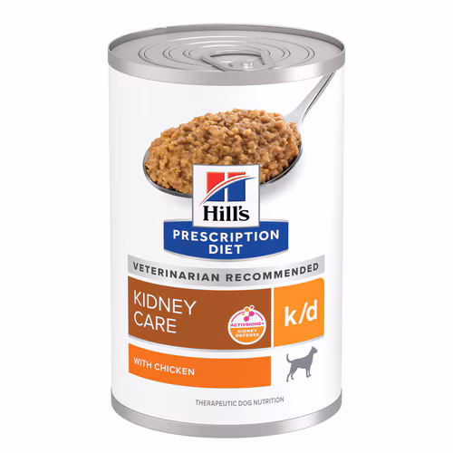 Packshot oficial de Hill's Prescription Diet k/d Cães Adultos Cuidado Renal Lata
