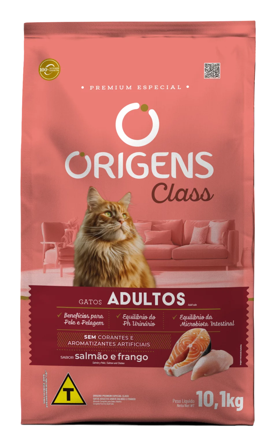 Embalagem de Origens Premium Especial Class Gatos Adultos Sabor Salmão e Frango