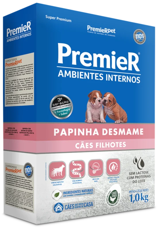 Embalagem de PremieR Ambientes Internos Cães Filhotes Papinha Desmame