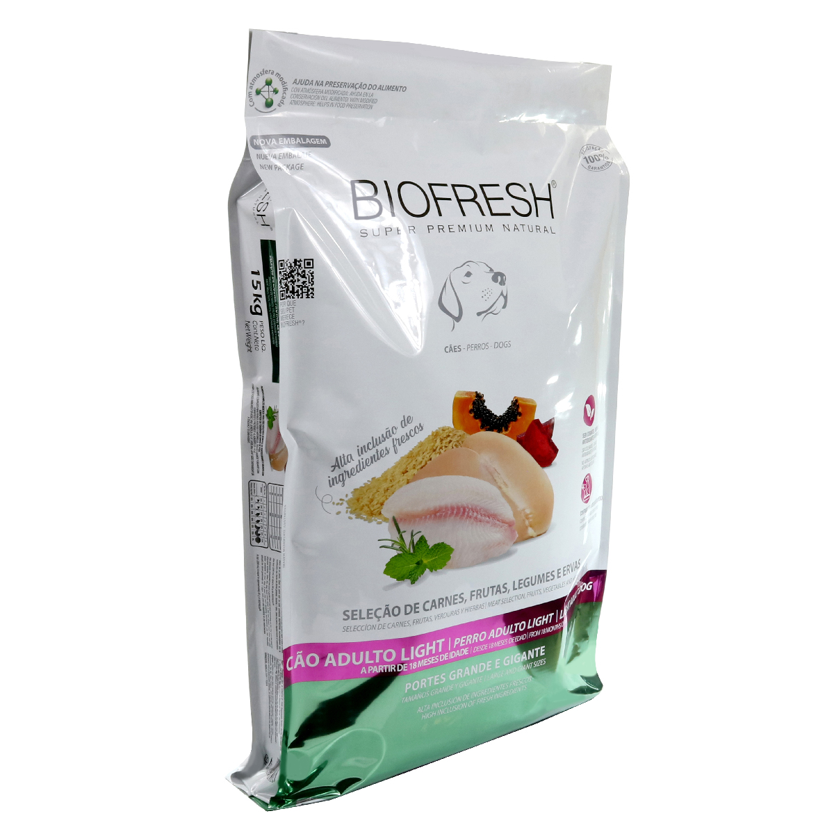 Embalagem de Biofresh Cão Adulto Raças Grandes e Gigantes Mix de Carnes, Frutas e Vegetais