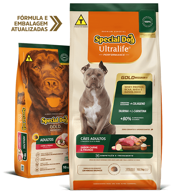 Embalagem de Special Dog Ultralife Performance Cães Adultos Sabor Carne e Frango