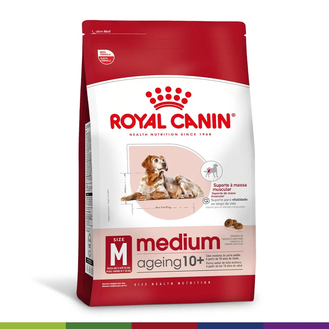 Embalagem de Royal Canin Medium Ageing 10+