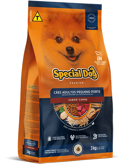 Embalagem de Special Dog Adultos Pequeno Porte Sabor Carne