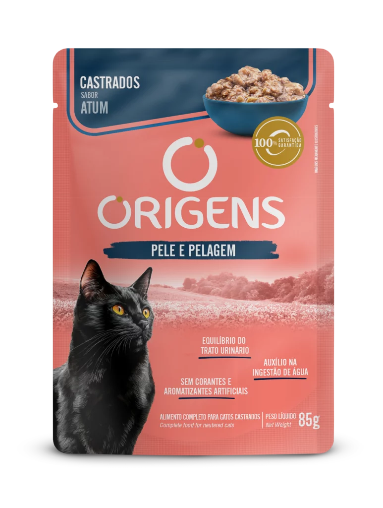 Embalagem de Origens Premium Especial Gatos Adultos Castrados Sabor Atum