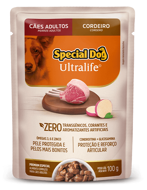 Embalagem de Special Dog Ultralife Cães Adultos Sabor Cordeiro (Sachê)