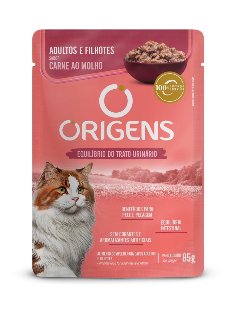 Embalagem de Origens Premium Especial Gatos Adultos e Filhotes Sabor Carne ao Molho