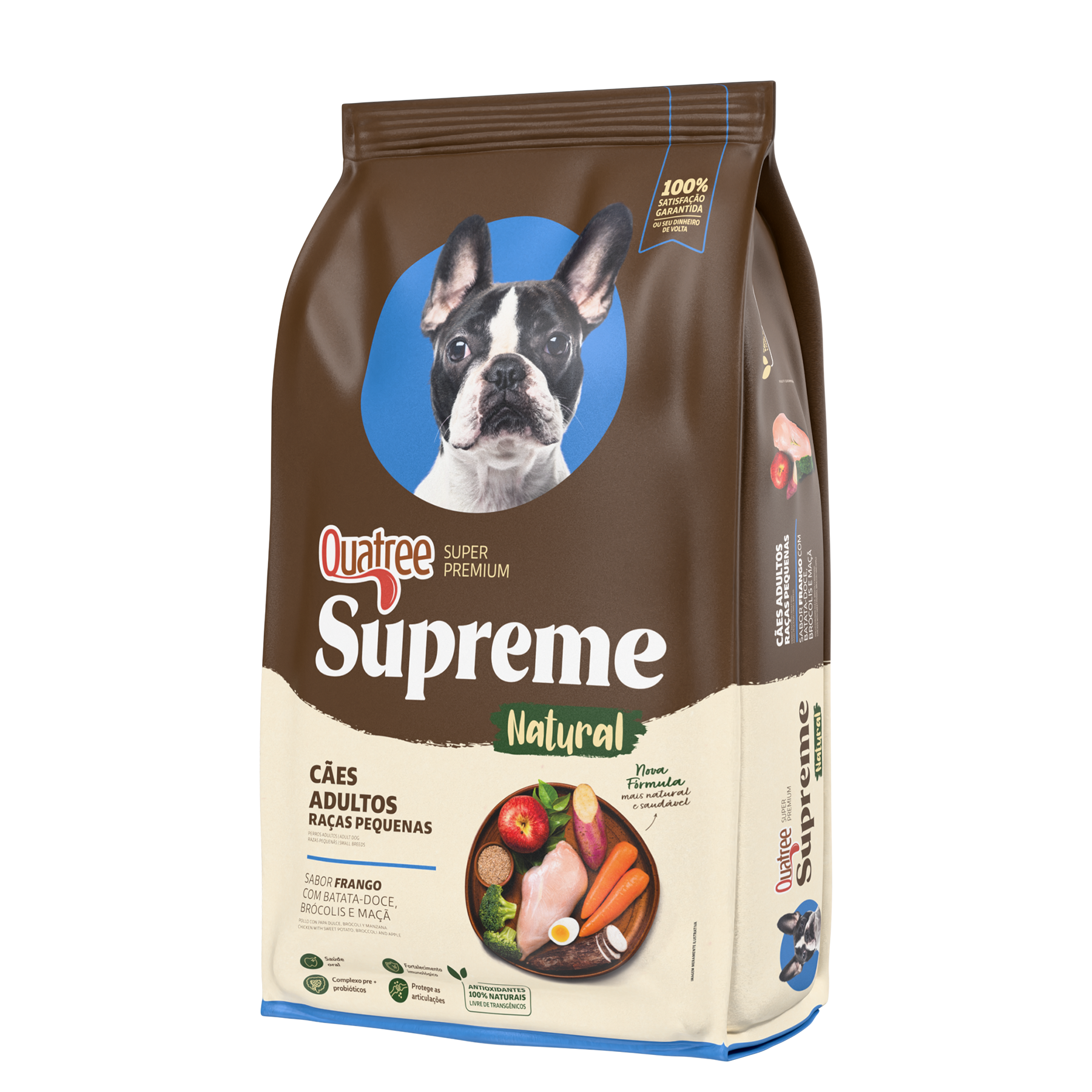 Embalagem de Quatree Supreme Cães Adultos Raças Pequenas