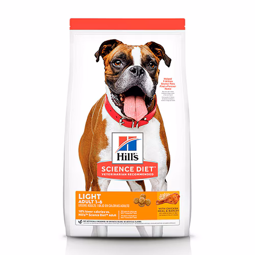 Embalagem de Hill's Science Diet Light com Baixas Calorias Cães Adultos