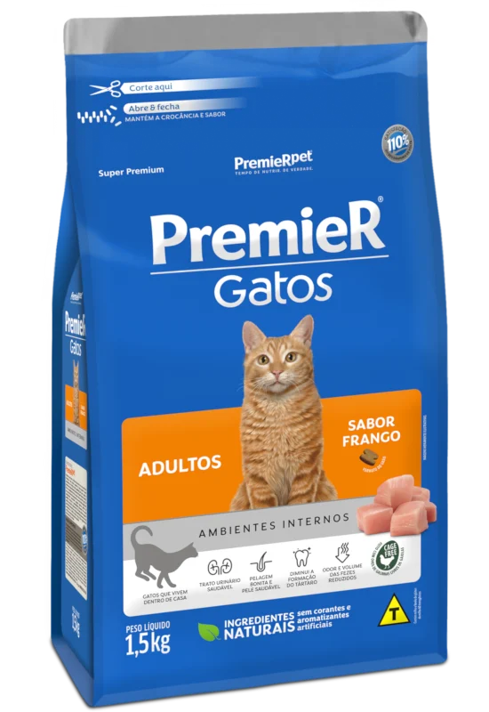 Embalagem de PremieR Gatos Adultos Frango