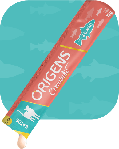 Packshot oficial de Origens Creminho Gatos Sabor Salmão