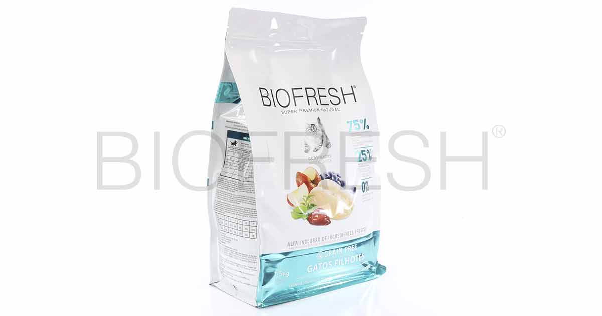 Embalagem de Biofresh Gatos Filhotes Frango, Fígado de Frango, Maçã, Chá Verde e Blueberry