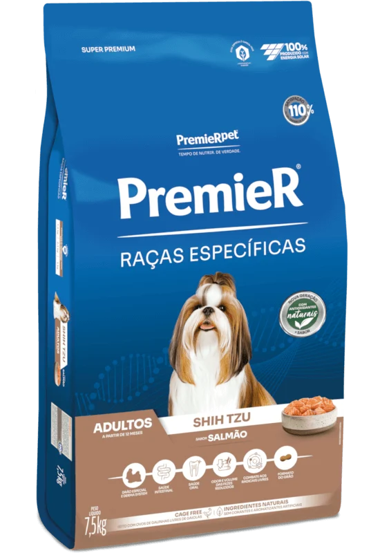 Embalagem de PremieR Raças Específicas Shih Tzu Adultos Porte Pequeno Salmão