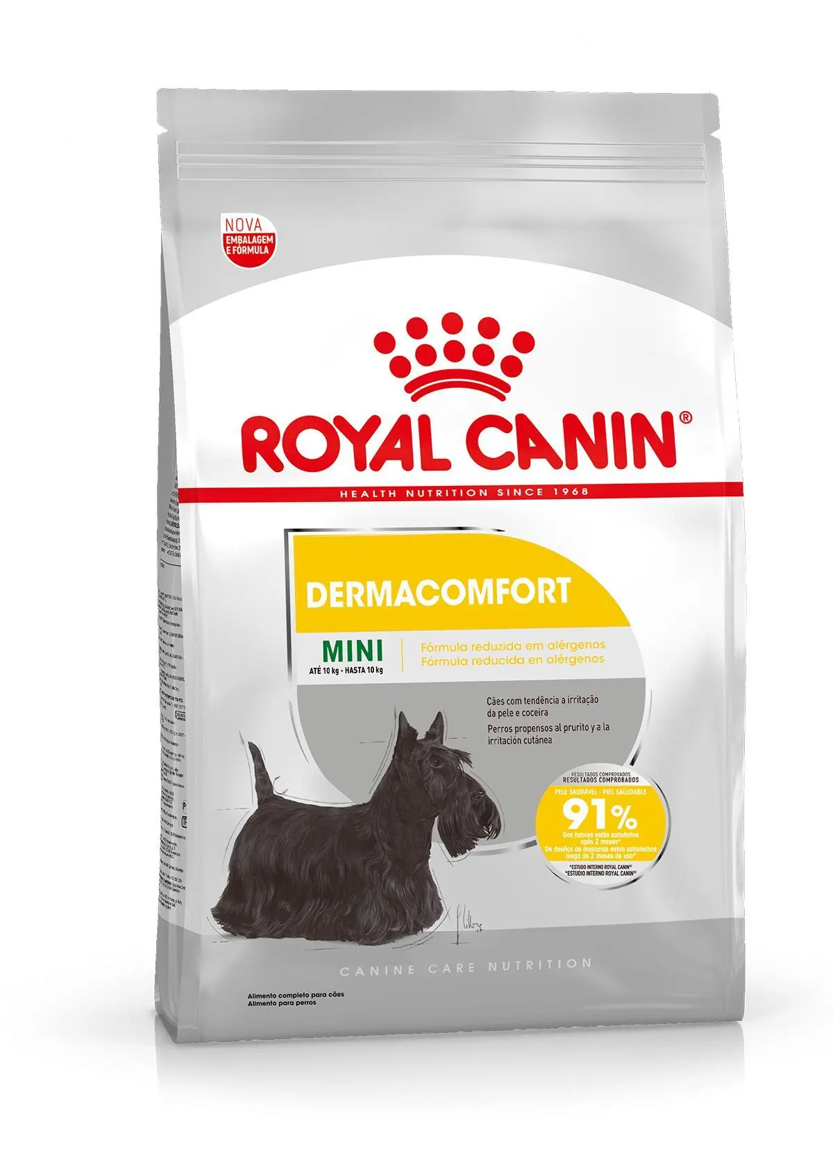 Embalagem de Royal Canin Mini Dermacomfort
